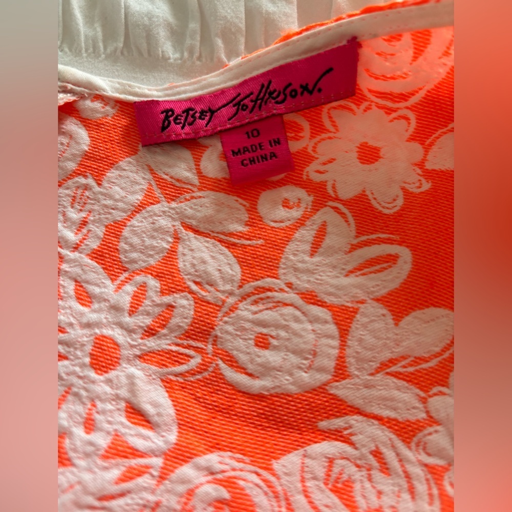 Betsey Johnson Orange Sleeveless Sundress Mini - Picture 9 of 12
